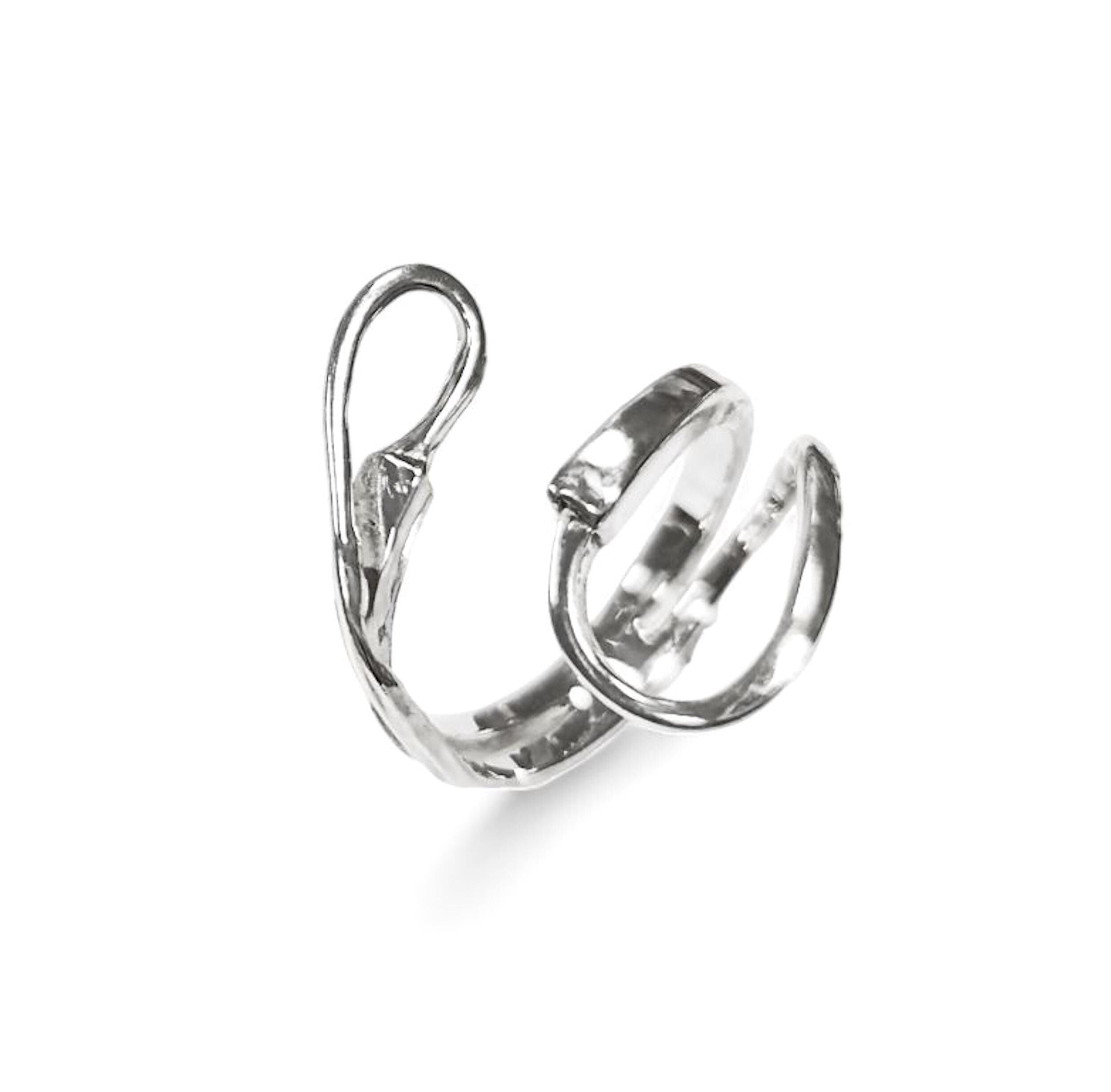 Infinity Bypass Ring, Sterling Silver Ring, Original Knot Ring, Unique Ring, Infinity Knot Ring, Adjustable Ring, Wrap ring, Open Ring
