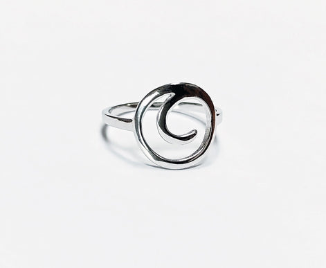 Swirl Spiral Ring by KRAMIKE • Sterling Silver • Modern Minimalist Design Jewelry • Perfect for Everyday Wear • Unique Style Gift • RR022