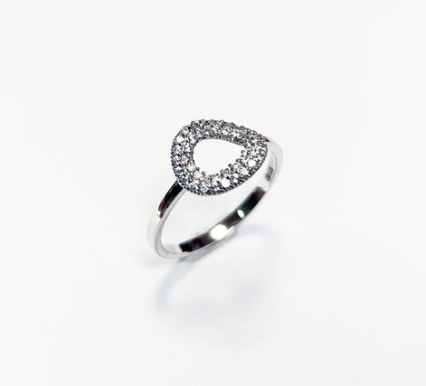 Twist Oval Ring by KRAMIKE • Sterling Silver • Elegant Symbol of Eternal Love • Infinity Circle Design Jewelry • Perfect Gift for Her • KR34