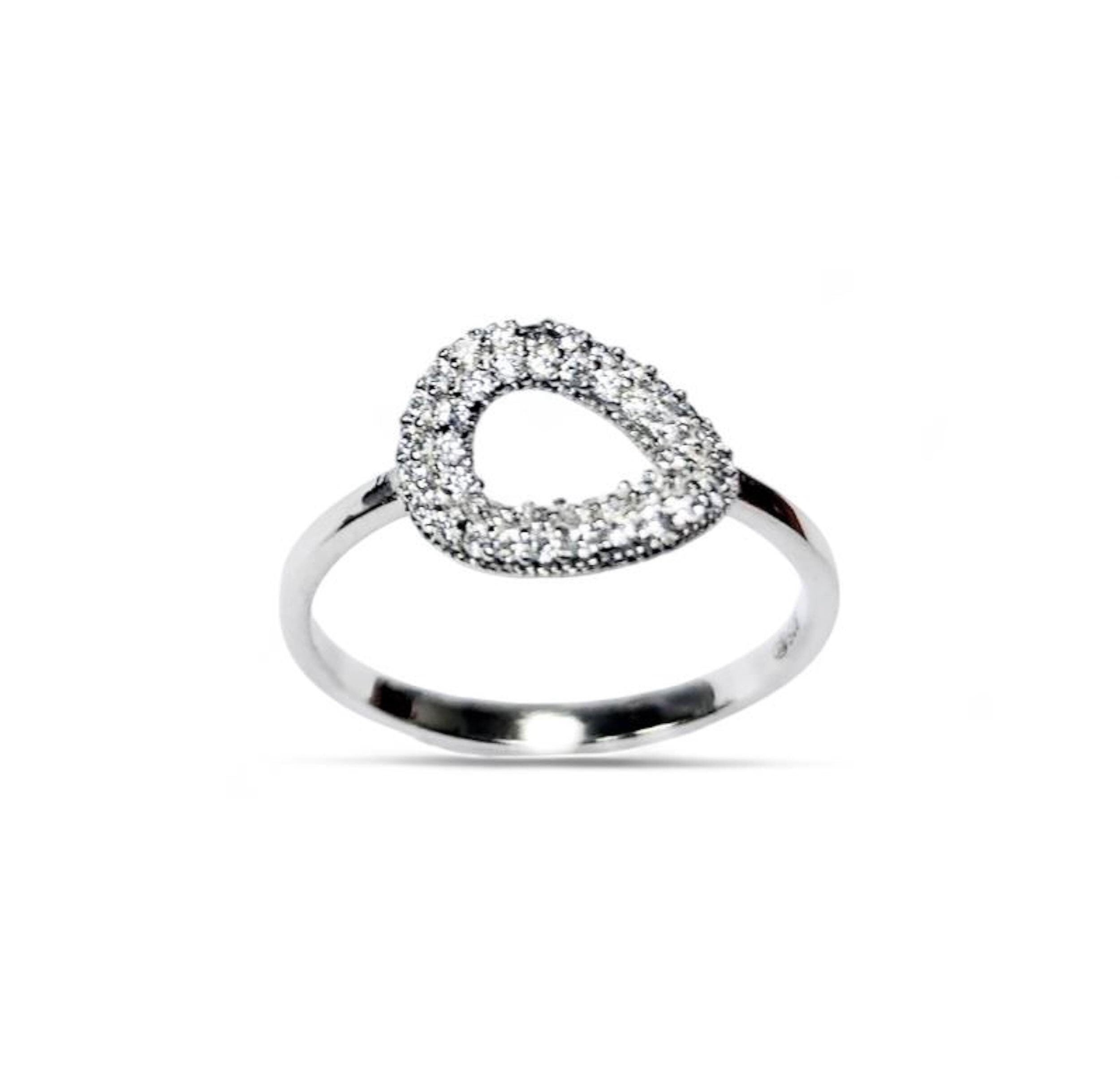 Twist Oval Ring by KRAMIKE • Sterling Silver • Elegant Symbol of Eternal Love • Infinity Circle Design Jewelry • Perfect Gift for Her • KR34