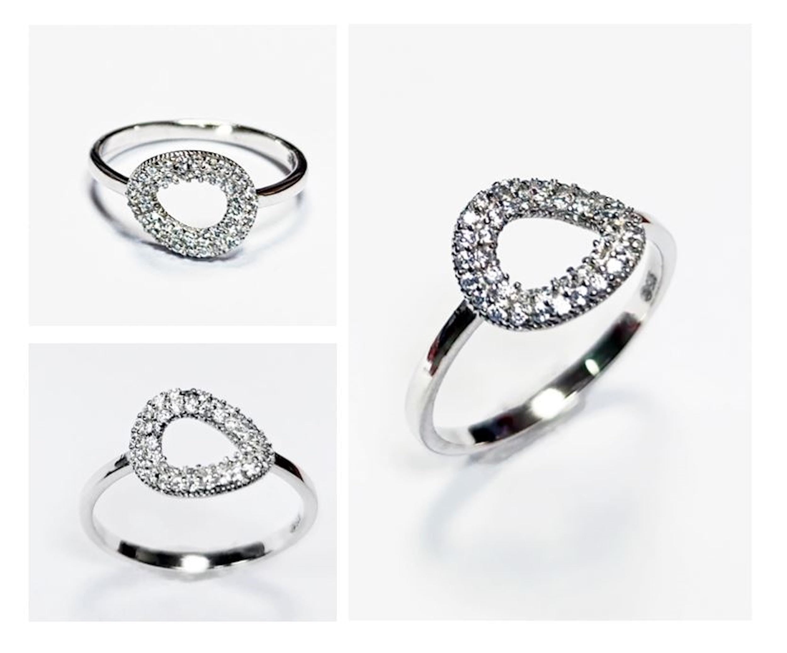 Twist Oval Ring by KRAMIKE • Sterling Silver • Elegant Symbol of Eternal Love • Infinity Circle Design Jewelry • Perfect Gift for Her • KR34