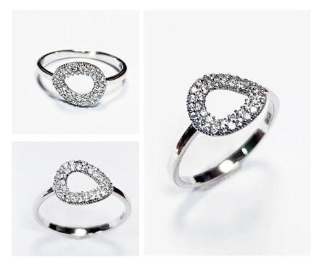 Twist Oval Ring by KRAMIKE • Sterling Silver • Elegant Symbol of Eternal Love • Infinity Circle Design Jewelry • Perfect Gift for Her • KR34