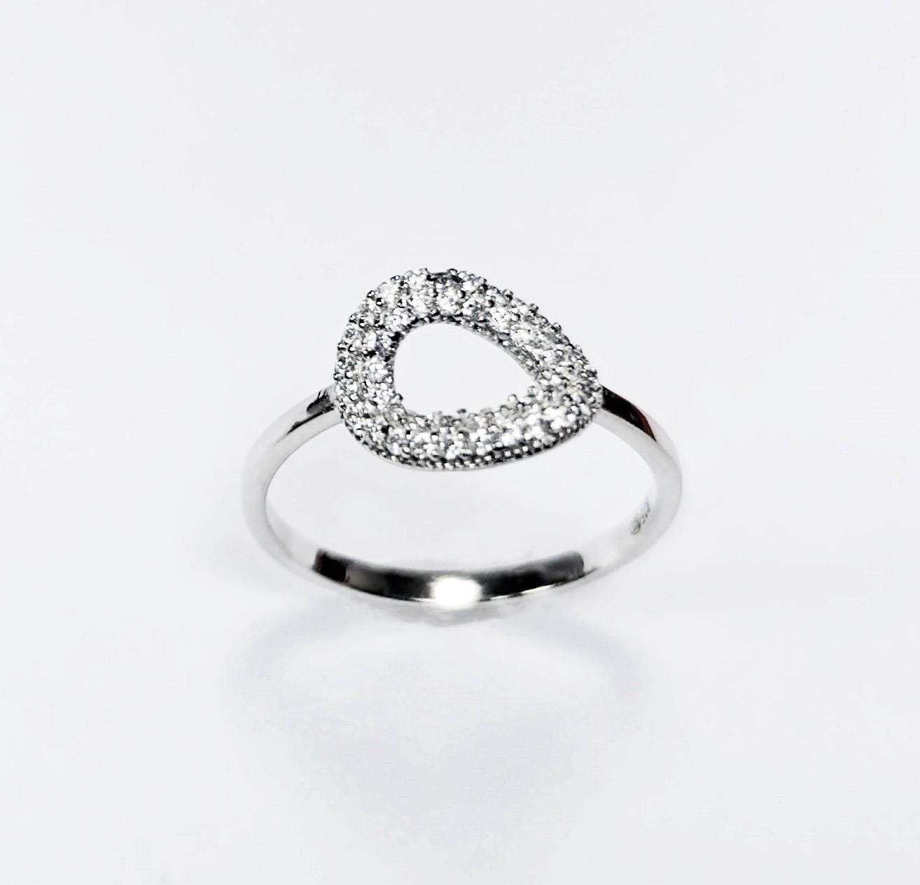 Twist Oval Ring by KRAMIKE • Sterling Silver • Elegant Symbol of Eternal Love • Infinity Circle Design Jewelry • Perfect Gift for Her • KR34