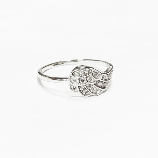 Wing Ring by KRAMIKE • Sterling Silver with Stones • Symbol of Angel Protection and Guidance for Everyday Wear or as a Guardian Gift •KR858