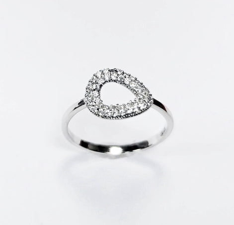Twist Oval Ring by KRAMIKE • Sterling Silver • Elegant Symbol of Eternal Love • Infinity Circle Design Jewelry • Perfect Gift for Her • KR34