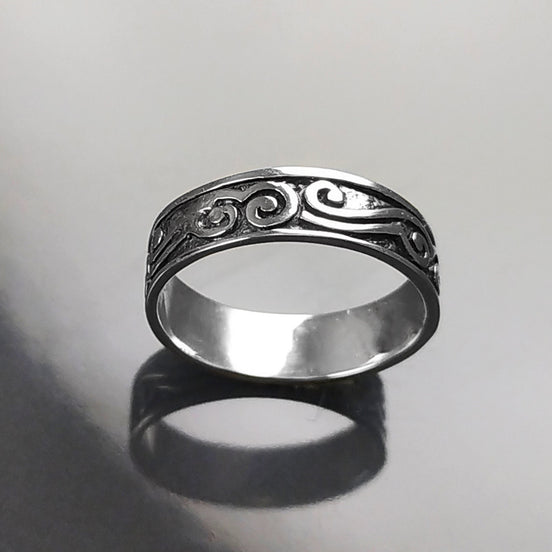 Gothic Ring 925 Silver • Biker Rock Ring • Pirate Jewelry Baroque Style • Gift for Women