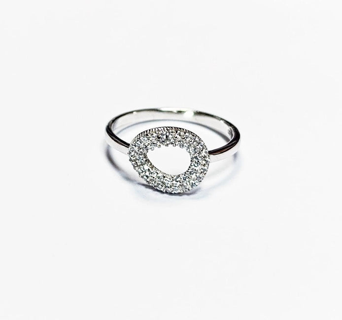Twist Oval Ring by KRAMIKE • Sterling Silver • Elegant Symbol of Eternal Love • Infinity Circle Design Jewelry • Perfect Gift for Her • KR34