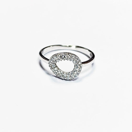 Twist Oval Ring by KRAMIKE • Sterling Silver • Elegant Symbol of Eternal Love • Infinity Circle Design Jewelry • Perfect Gift for Her • KR34