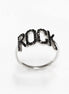 Rock music ring, sterling silver, black lab stone (cz) stone, rock and roll fanatic lover jewelry, rebel rock 'n' roll fan, women gift