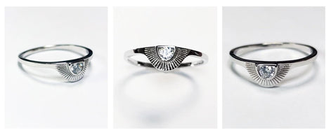 Sunburst Diamond Ring by KRAMIKE • Sterling Silver • Radiant Sun Design • Minimalist Everyday Jewelry • Anniversary Gift for Her • KR235