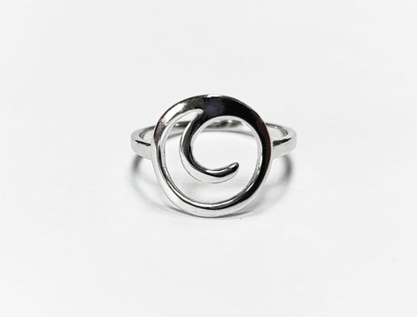 Swirl Spiral Ring by KRAMIKE • Sterling Silver • Modern Minimalist Design Jewelry • Perfect for Everyday Wear • Unique Style Gift • RR022