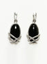 Black Onyx Dangle Earrings • Sterling Silver Wrapped Cage Setting • Minimalist and Modern Jewelry for a Everyday Look • Perfect Gift for Her