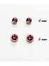 Gold Pink Stud Earrings by KRAMIKE • 18K Gold-Plated Bezel Set • Elegant Timeless Minimalist Design Jewelry • Perfect Gift for Her • KE057