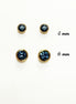 Blue Sapphire Crystal Stud Earrings by KRAMIKE • 18K Gold-Plated with Elegant Blue Stone • Everyday Jewelry • Minimalist Bezel Studs • KE053
