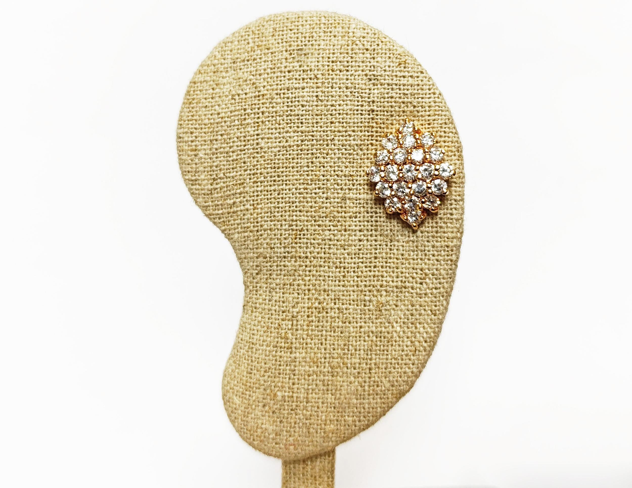 Radiant Cz Diamond Studs Cluster Earrings • 18K Gold Plated • Perfect Gift for Her • Statement Ideal Jewelry for Wedding or Special Occasion