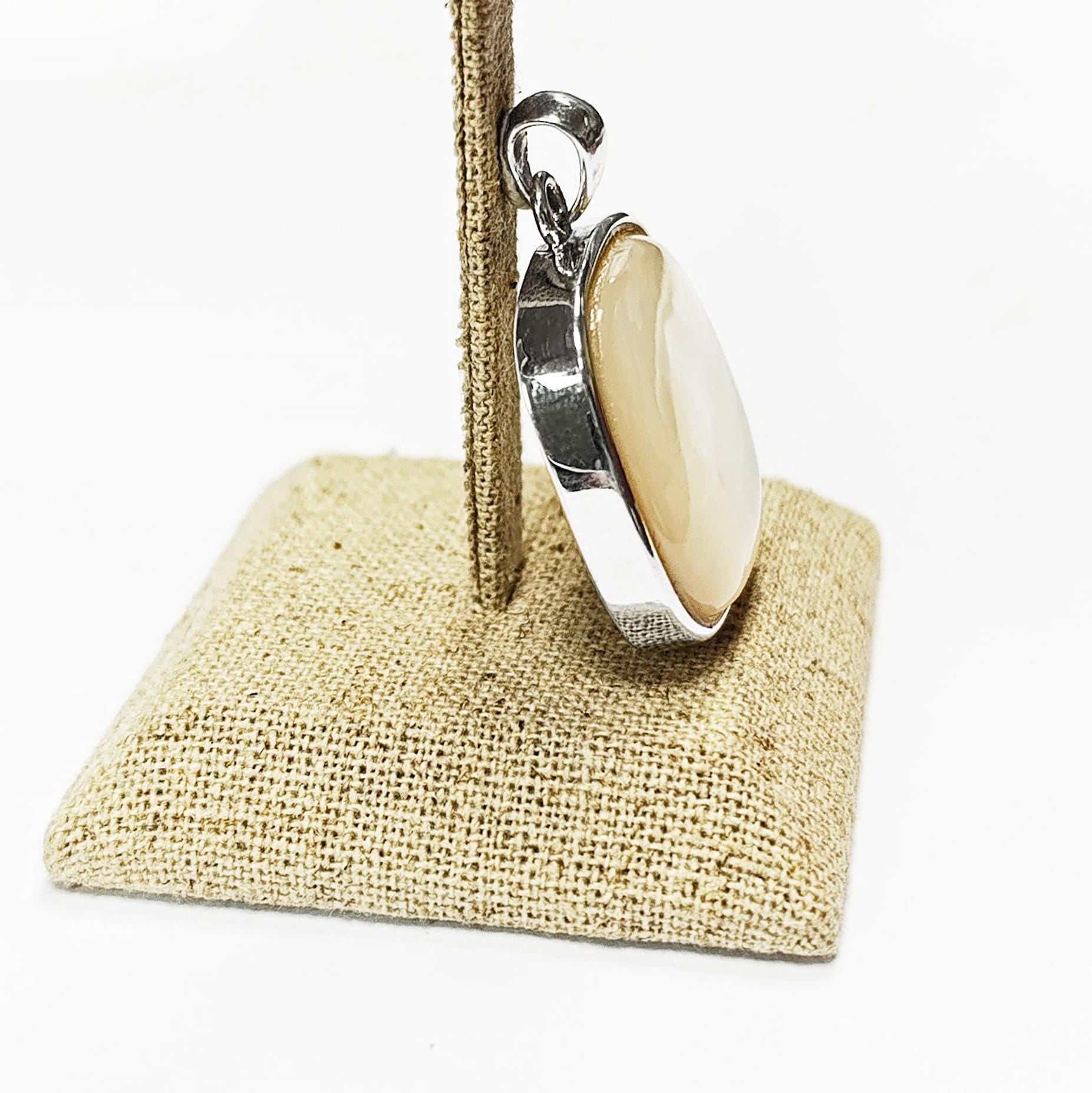 Contemporary Square Pendant - Sterling Silver Pendant - Mother of Pearl - Filigree - shabby chic pendant - Unique Pendant - design Pendant