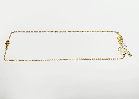 Gold Love Script Necklace, Romantic Gold-Plated Chain with Diamond Cz, Perfect Gift for Valentine's or Anniversary, for Girlfriend or Wife