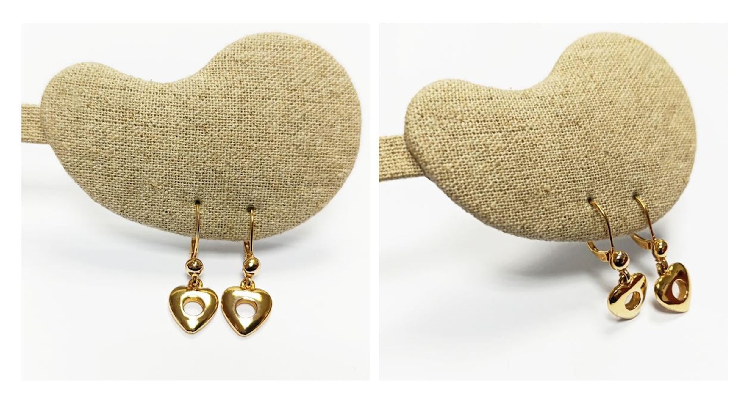 Gold Heart Donut Drop Earrings by KRAMIKE • 18K Gold-Plated • Timeless Love Jewelry for a Chic Look • Romantic Lovely Gift for Her • KR519