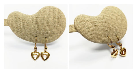 Gold Heart Donut Drop Earrings by KRAMIKE • 18K Gold-Plated • Timeless Love Jewelry for a Chic Look • Romantic Lovely Gift for Her • KR519