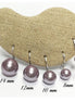 Purple Shell Pearl Drop Earrings • Sterling Silver Leverback