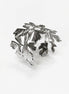 Feuille d'arbre en Bague Argent 925 Bague Ouverte, Bague légèrement réglable.