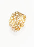 18K Gold Plated Floral Lace Ring • Handmade Filigree Band