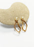 Elegant Pearl Drop Earrings by KRAMIKE • 18K Gold-Plated • Beautiful Jewelry for Wedding or Special Occasions for Her • Pearl Drop Earrings