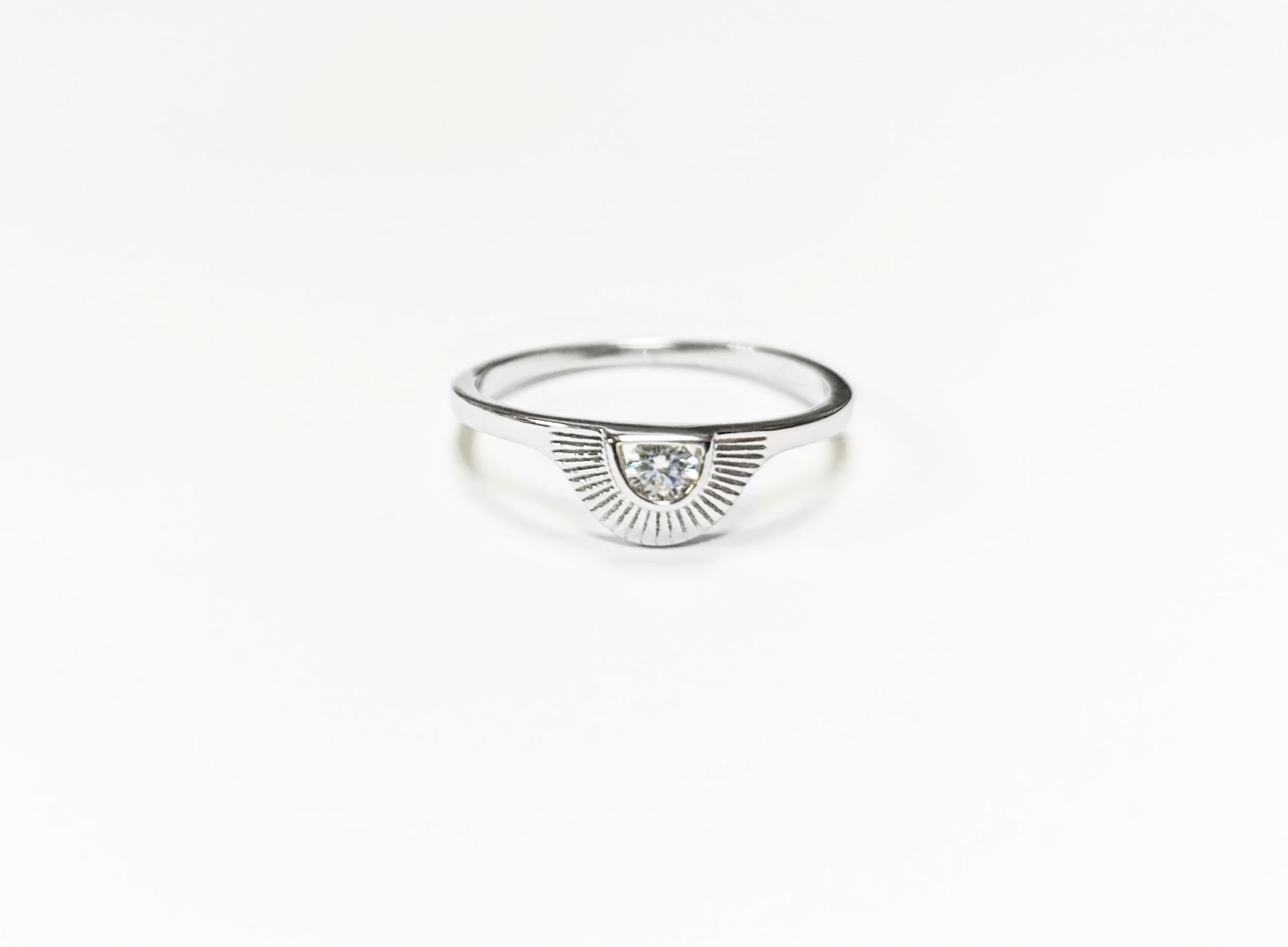 Sunburst Diamond Ring by KRAMIKE • Sterling Silver • Radiant Sun Design • Minimalist Everyday Jewelry • Anniversary Gift for Her • KR235