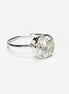 Bague Argent 925 avec une grosse pierre couleur Diamant, bijou bling bling.