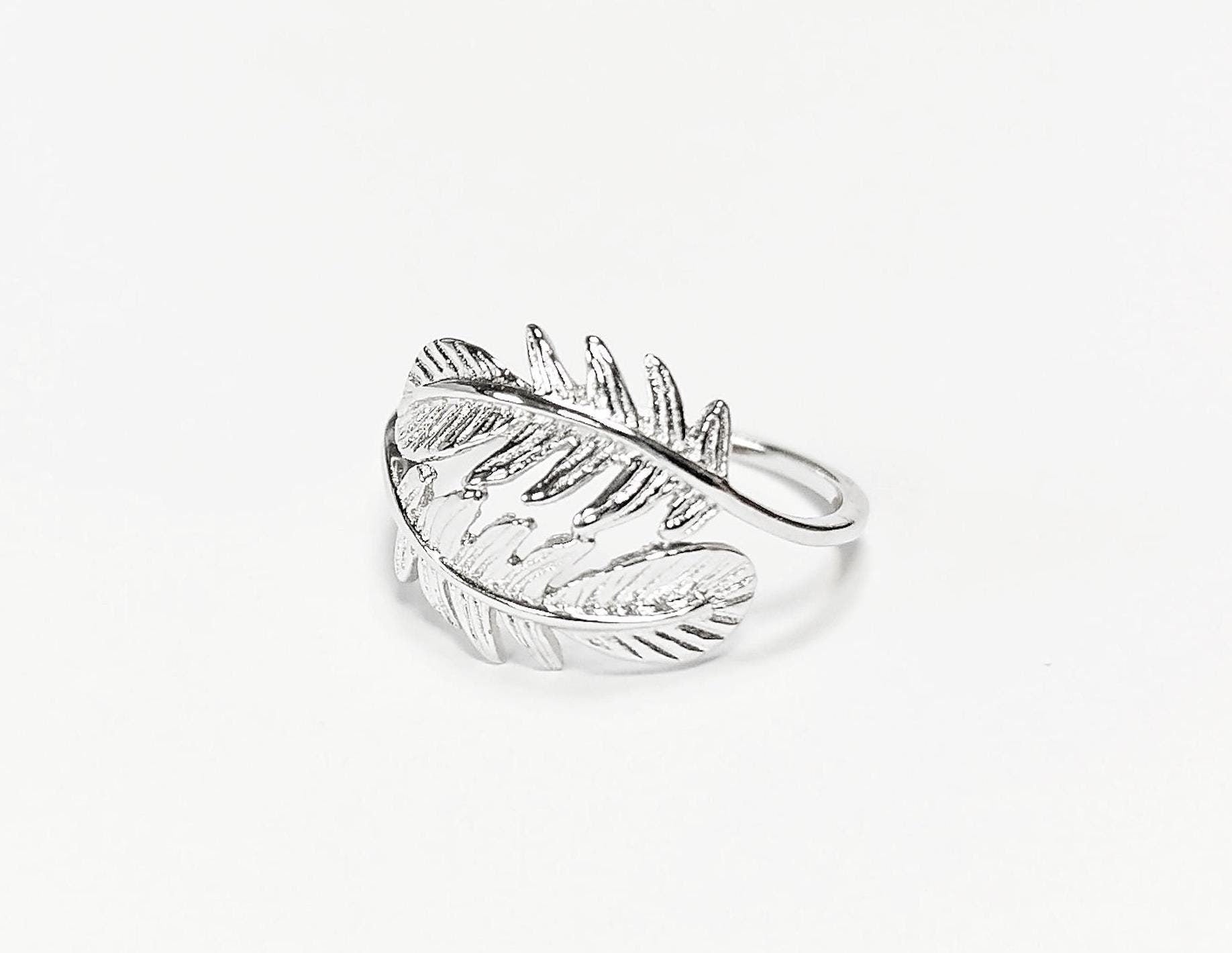 Bague Argent 925 Double Plume