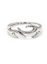 Sterling Silver Deer Antler Ring, Open Band Boho Nature Jewelry