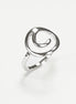 Petite bague argent forme ronde en petite spirale