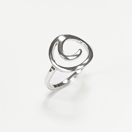Petite bague argent forme ronde en petite spirale