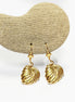 Gold Leaf Dangle Earrings • 18K gold-plated Textured Lever Back • Timeless Jewelry Gift for Her