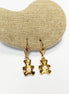 Teddy Bear Earrings by KRAMIKE • Gold-Plated Lever Back with Pearl • Fun and Stylish Jewelry • Unique Gift Idea for Girls or Women • KE034