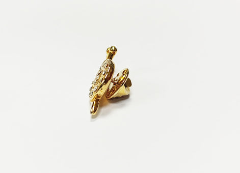 Gold Snail Pin • Gilding Fine Gold & Crystal Brooch • Accessory for Jacket, Bags or Lapel • Symbol of Patience, Protection, and Knowledge