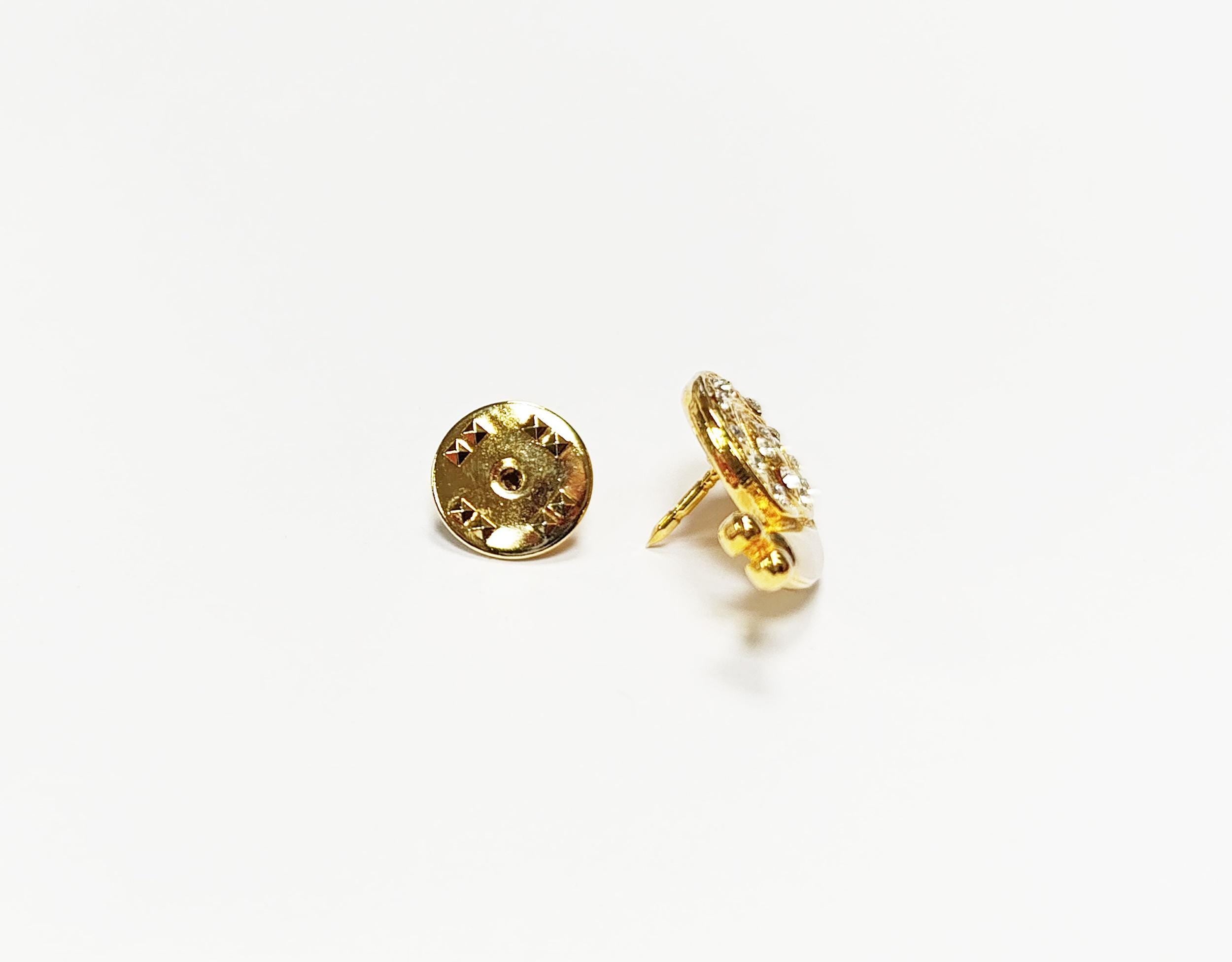 Gold Snail Pin • Gilding Fine Gold & Crystal Brooch • Accessory for Jacket, Bags or Lapel • Symbol of Patience, Protection, and Knowledge