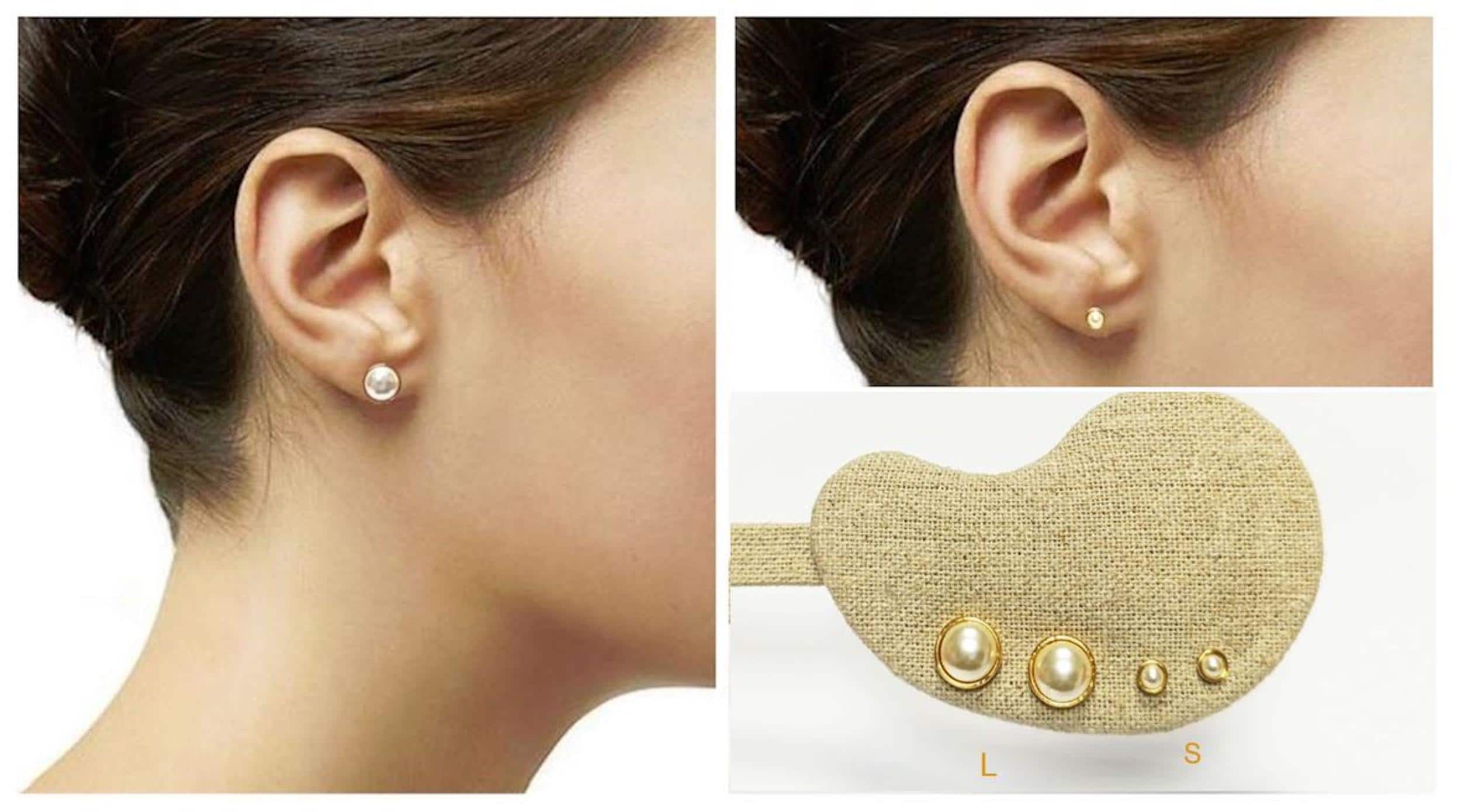 Classic Pearl Stud Earrings • 18K Gold-Plated Minimalist Round Bezel Setting • Elegant & Timeless Shell Pearl Design Jewelry for Everyday