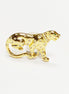 Gold Panther Brooch • Luxury Gold gilded & Crystals Jungle Animal Lapel Brooch • Powerful Feline Jewelry • Bold Gift for Big Cat Lover