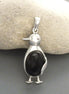 Penguin, Sterling Silver, Razorbill Auk Necklace Animal Jewelry Bird Pendant Dainty Jewelry Dainty Pendant Black Onyx Stone