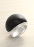 Large Onyx Ring Sterling Silver 925 • Wide Black Stone Band • Comfortable Modern Jewelry