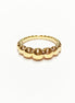 Beaded Ball Gold Ring • Gold Plated 18K • Modern Textured Balls Bead Band • Stackable Minimalist Geometric Jewelry • Elegant for Daily Wear