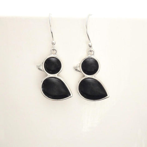 Birdy Pendant - Sterling Silver, Bird Pendant, Duck, Black Onyx, Dainty Jewelry, Dainty Pendant, Cute Necklace, Kawaii, Animals Jewelry