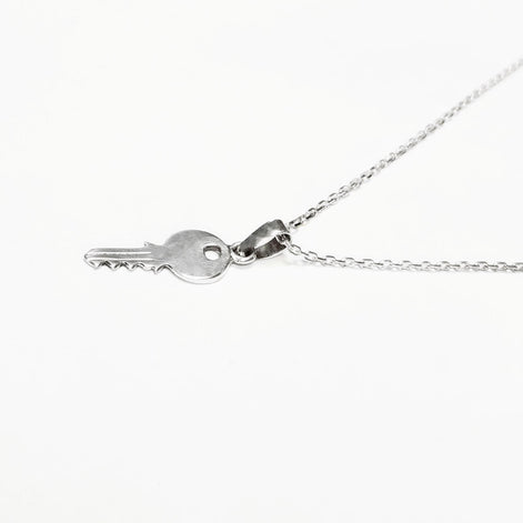Modern KEY Pendant - Sterling Silver - Love KEY - Small jewelry, Promise Love symbol, Silver Key Charm, Silver Tiny Key Pendant
