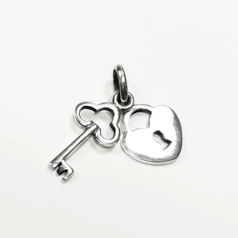 Sterling Silver Lock and Key Necklace • Romantic Love Jewelry