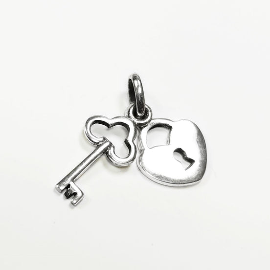 Sterling Silver Lock and Key Necklace • Romantic Love Jewelry