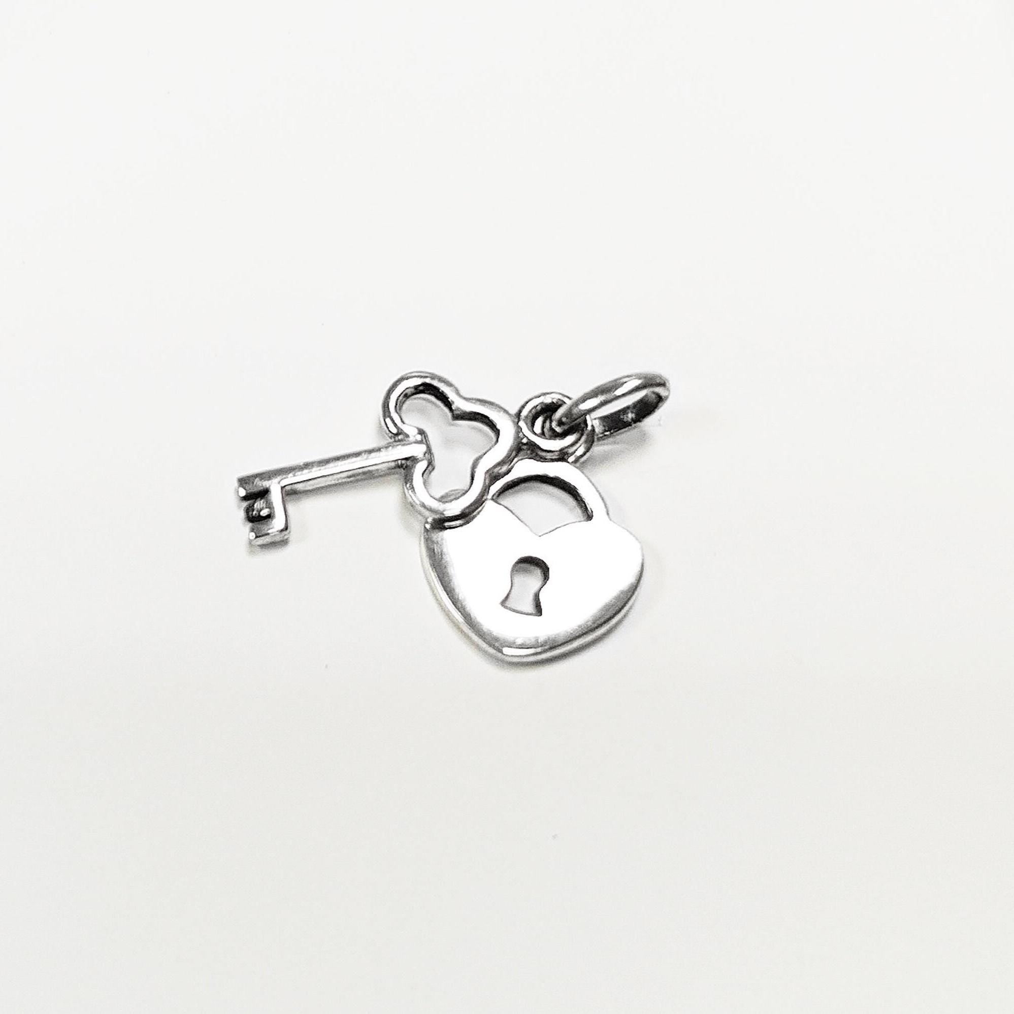 Sterling Silver Lock and Key Necklace • Romantic Love Jewelry