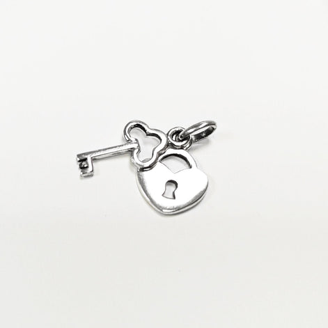 Sterling Silver Lock and Key Necklace • Romantic Love Jewelry