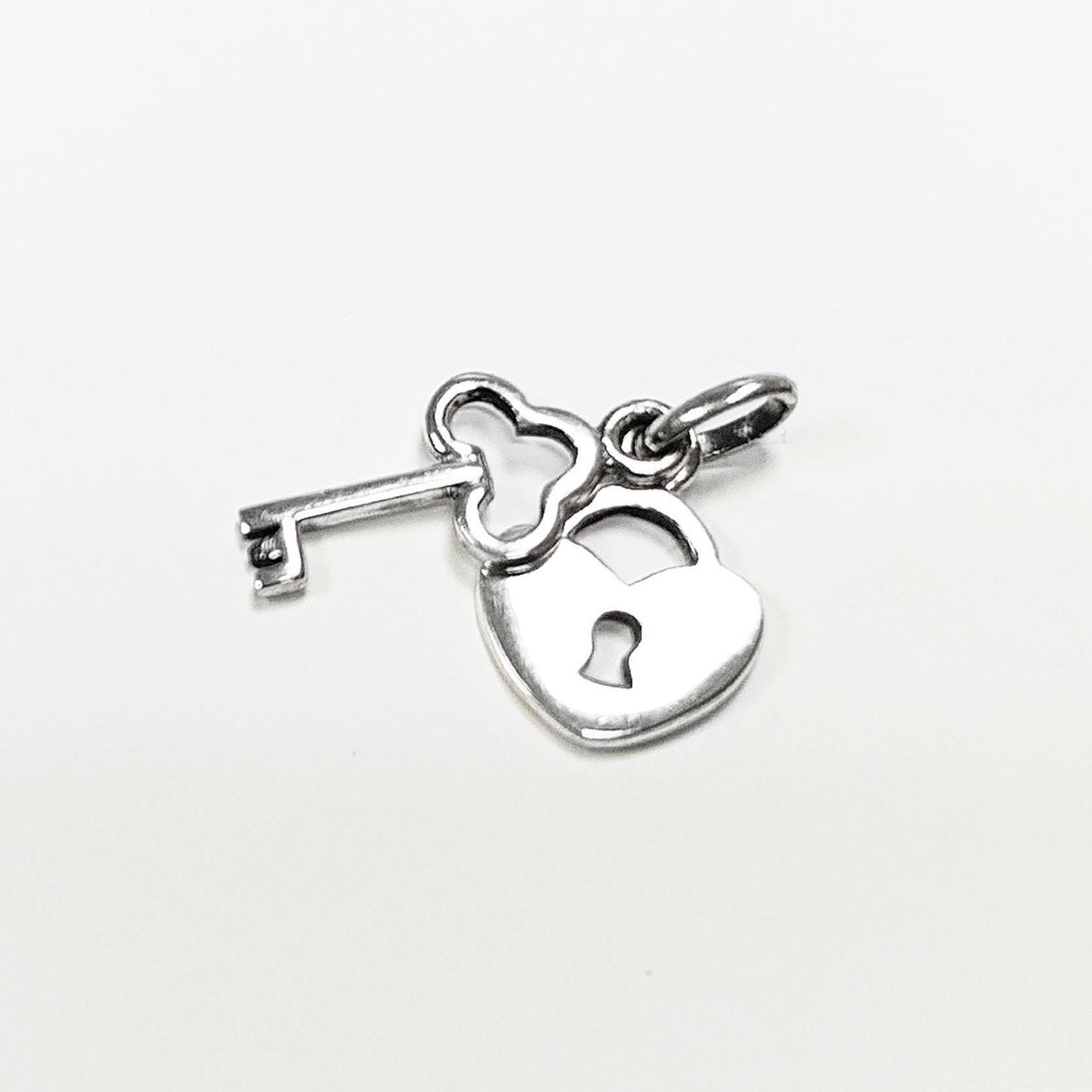 Sterling Silver Lock and Key Necklace • Romantic Love Jewelry
