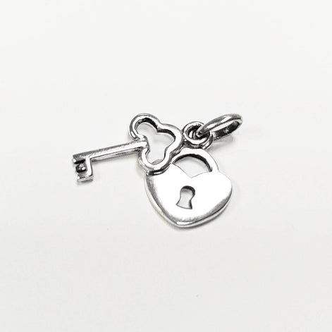 Sterling Silver Lock and Key Necklace • Romantic Love Jewelry